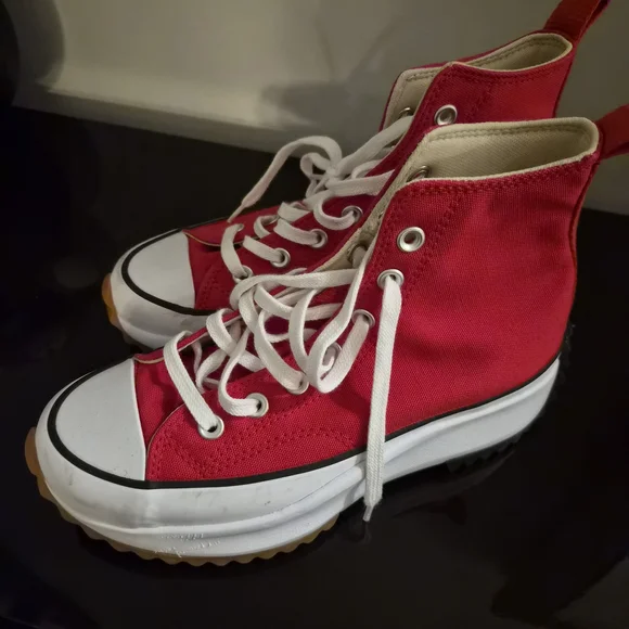Converse Red High-Top Platform Sneakers - Picture 2 of 3